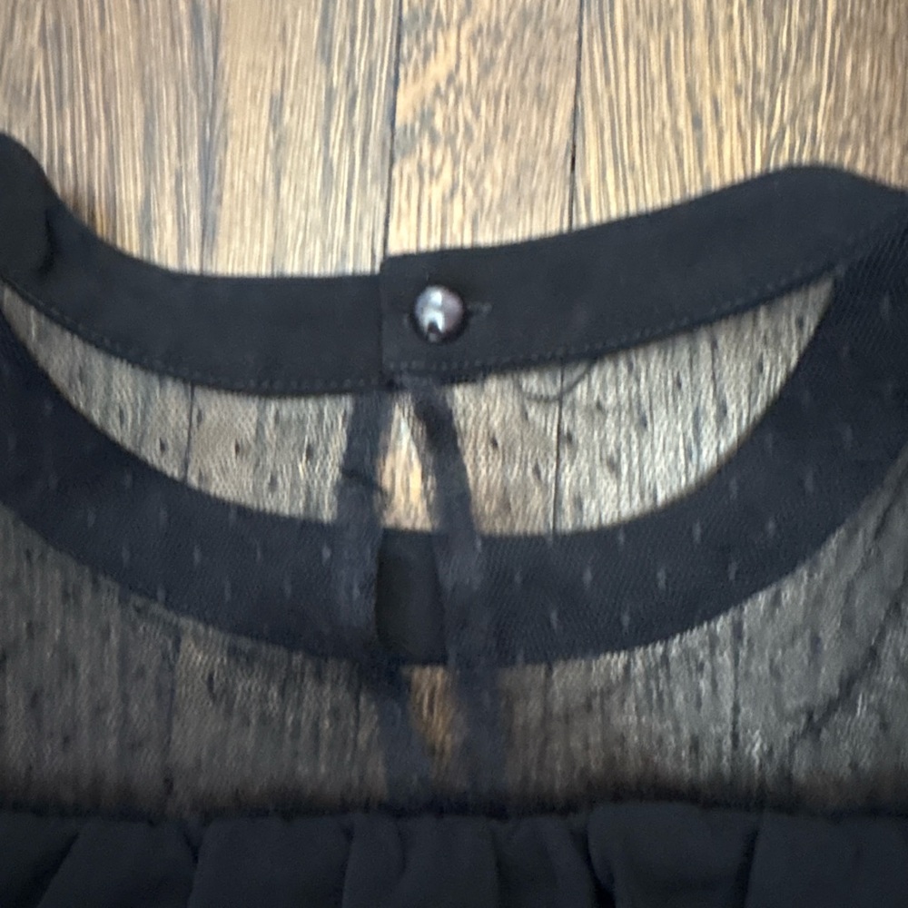 Chic Black Ruffle Blouse - Picture 6 of 6